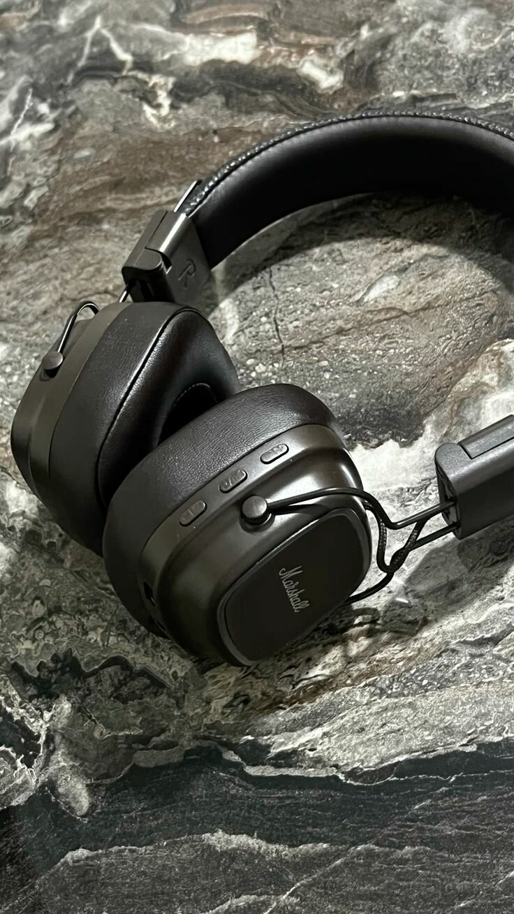 Наушники Marshall Major IV, Bluetooth, время работы до 100 ч, чёрные, с микрофоном, до 80 ч работы, Bluetooth 5.0