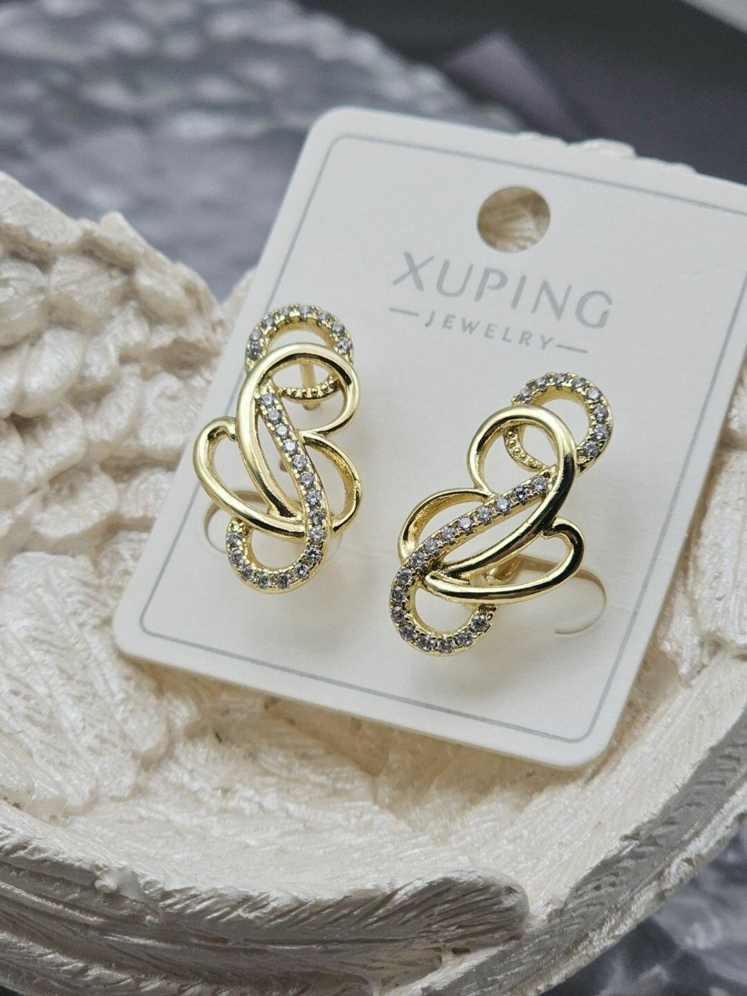 Комплект серег, фианит