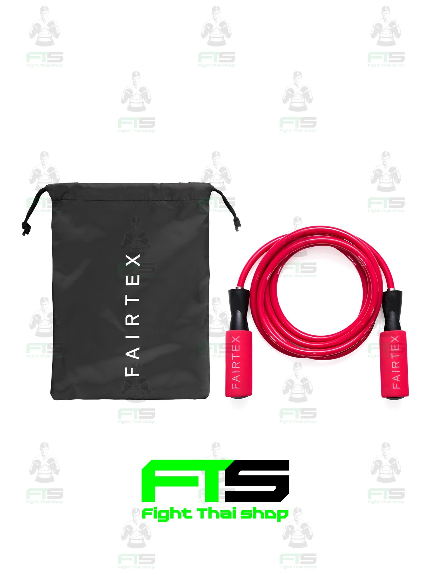 Скакалка Fairtex ROPE3 розовая, на шарикоподшипниках, регулируемая длина