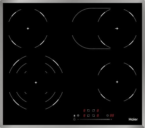 Изображение товара Электрическая варочная панель Haier HHY-C64TOFB, Hi-Light нагрев, сенсорное слайдерное управление