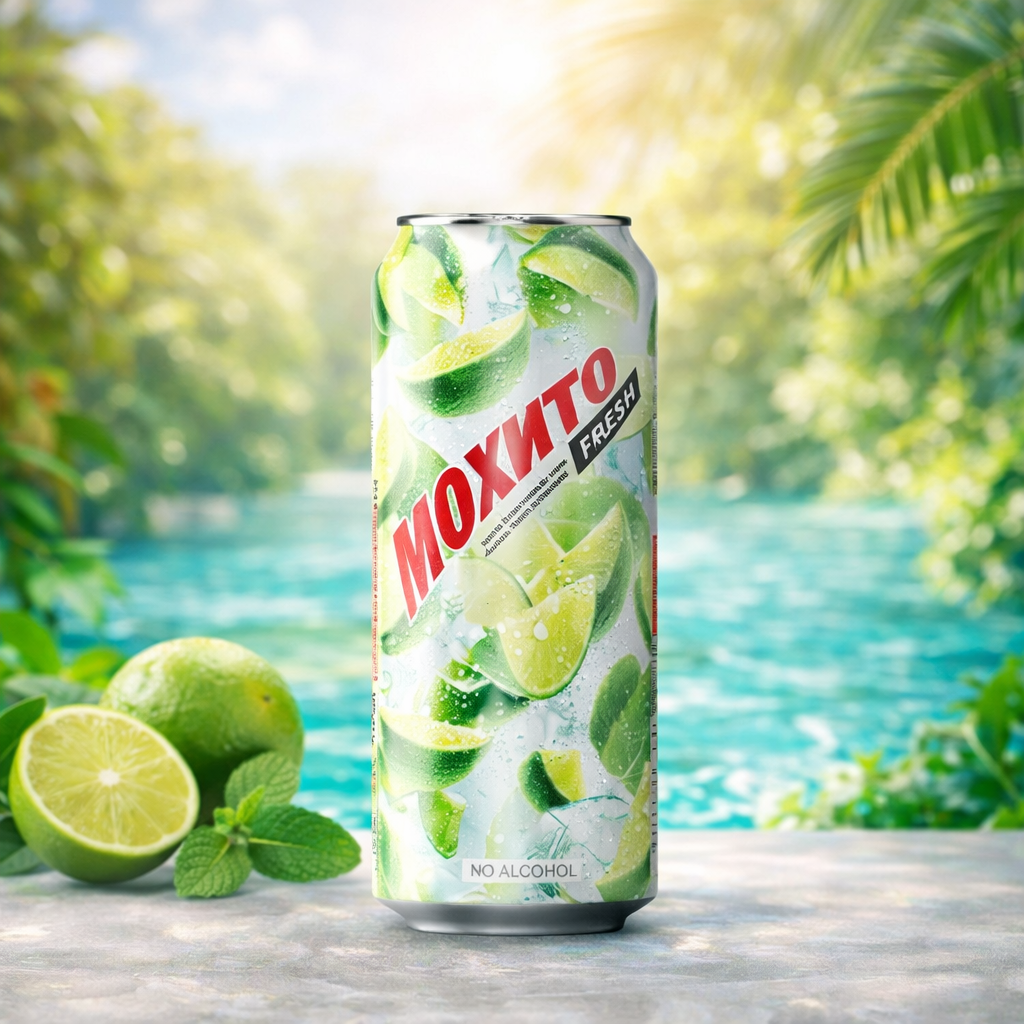 Moxito Fresh — безалкогольный газированный напиток со вкусом лайма и мяты
