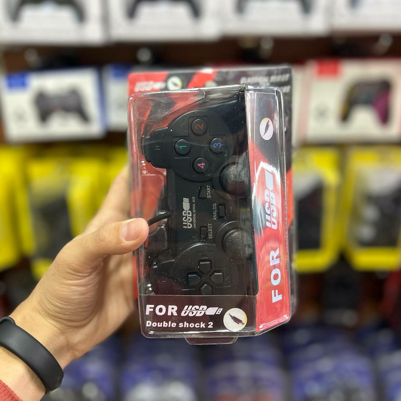 Проводной игровой геймпад USB Double Shock 2 для ПК и ноутбука, джойстик с вибрацией, двумя аналоговы