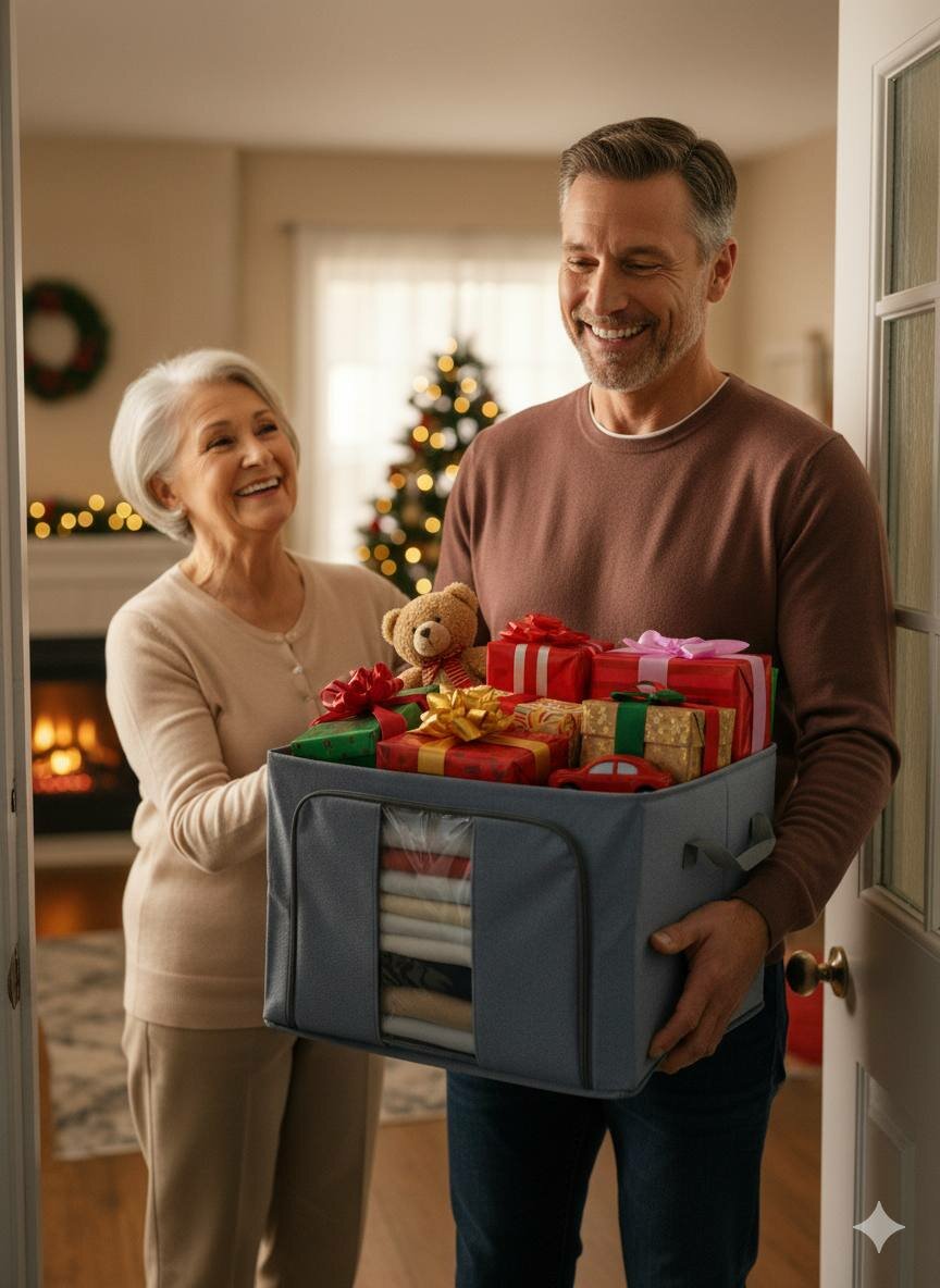 Тканевый органайзер для хранения одежды Практичный и вместительный короб-органайзер для аккуратного хранения одежды,