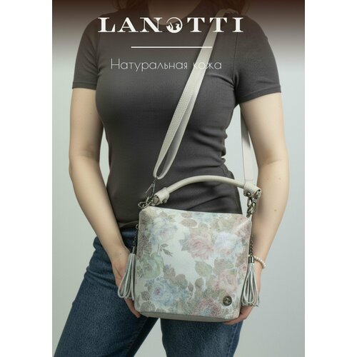 Сумка тоут LANOTTI, фактура зернистая, бордовый