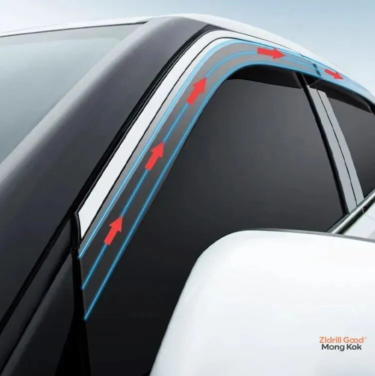 Дефлекторы окон Geely Galaxy Starship 7 EM-i, комплект 4 шт, защита от дождя и солнца