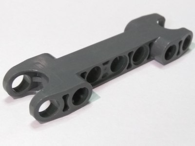 Technic, Axle and Pin Connector 2 x 7 with 2 Ball Joint Sockets, Rounded Ends, 50898 Dark Bluish Gray U