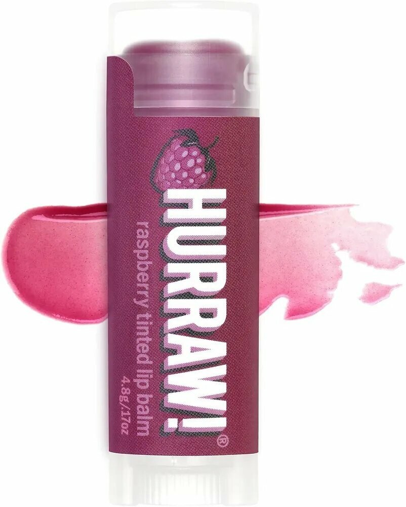 Hurraw Raspberry Тонирующий бальзам для губ 4,8 г
