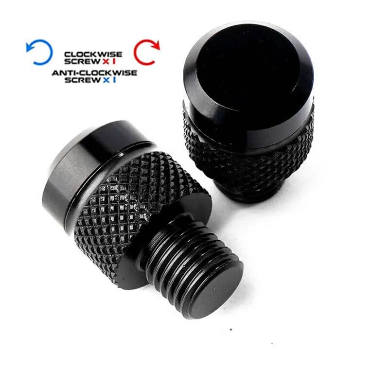 Болты для зеркал мото M10x1.25 черные, Цвет: M10 1.25-6