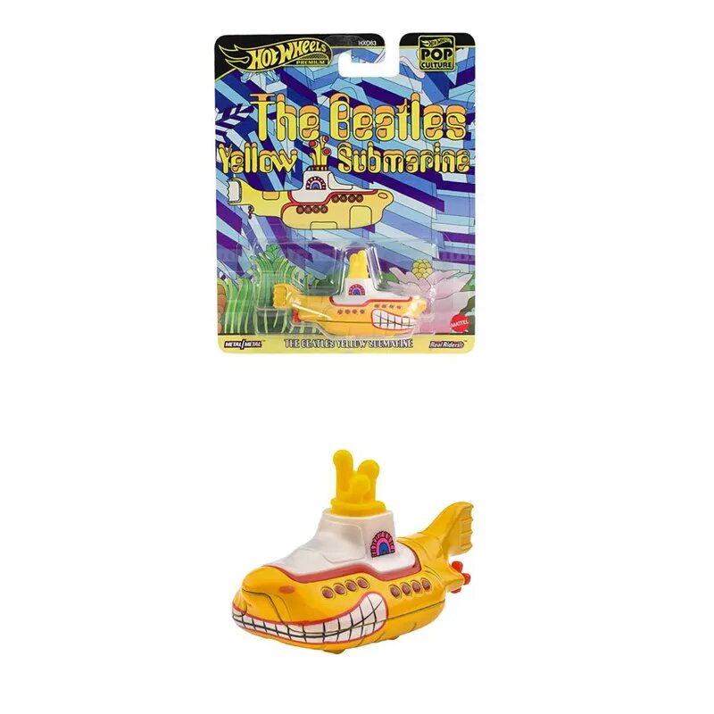Машинка коллекционная Mattel Hot Wheels Премиум автомобиль Поп-культура HXD63 The Beatles Yellow Submarine
