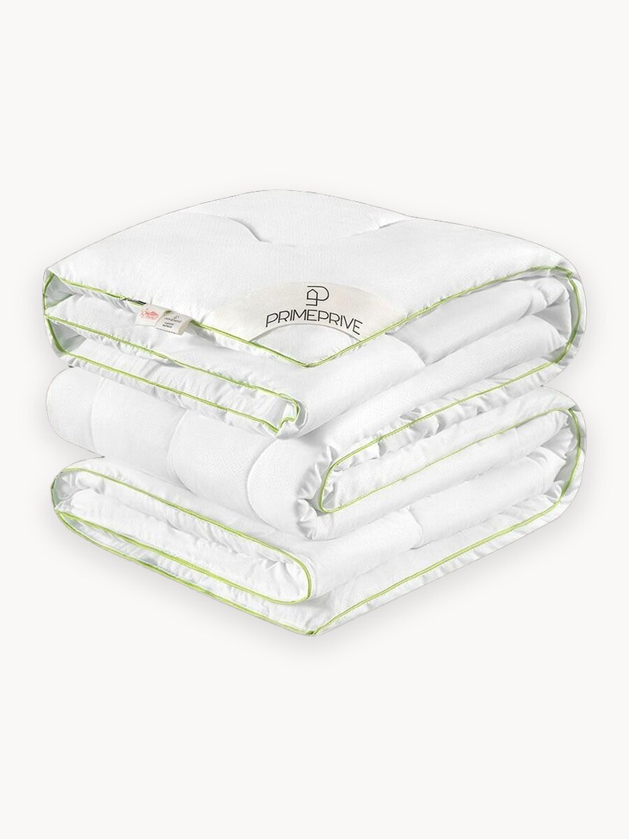 PRIME PRIVE Одеяло 140x205 полуторное "Bamboo" зимнее, теплое 400 г/м2, бамбуковое волокно, микроволокно "Climafiber"