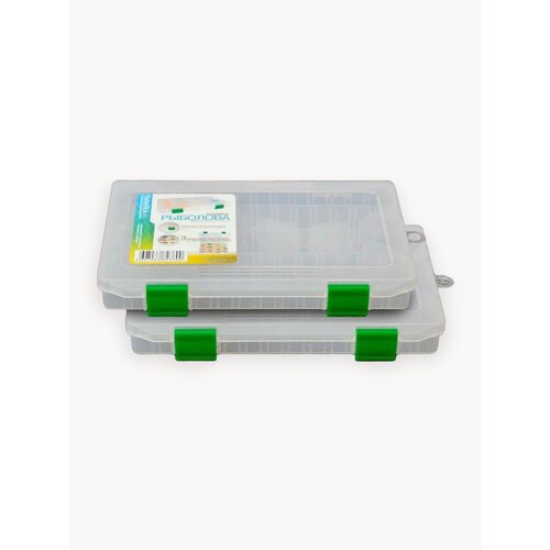 2 Шт. Коробка для приманок FB-220 (коробка рыболовная, 220x160x30 мм)