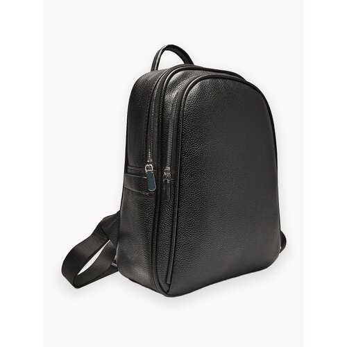 Рюкзак женский городской, сумка рюкзак женский повседневный, черный, кожаный, 35x28x12 см, 10 литров