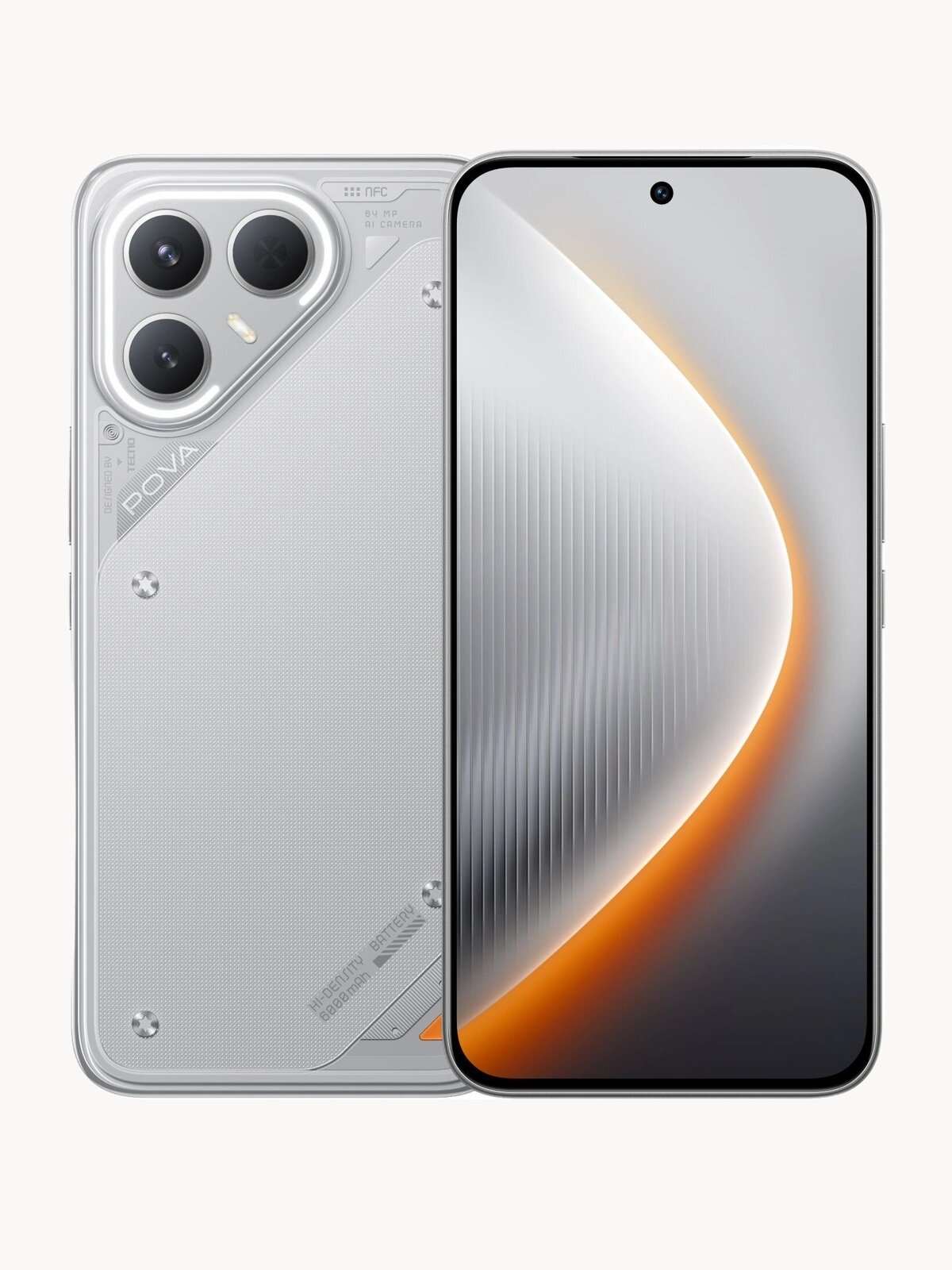 Смартфон Tecno POVA 7 Pro 5G 256Gb 12Gb DYNAMIC GREY 3G 4G 6.8" 1080x2460 And14 50Mpix 802.11 a/b/g/n/ac NF