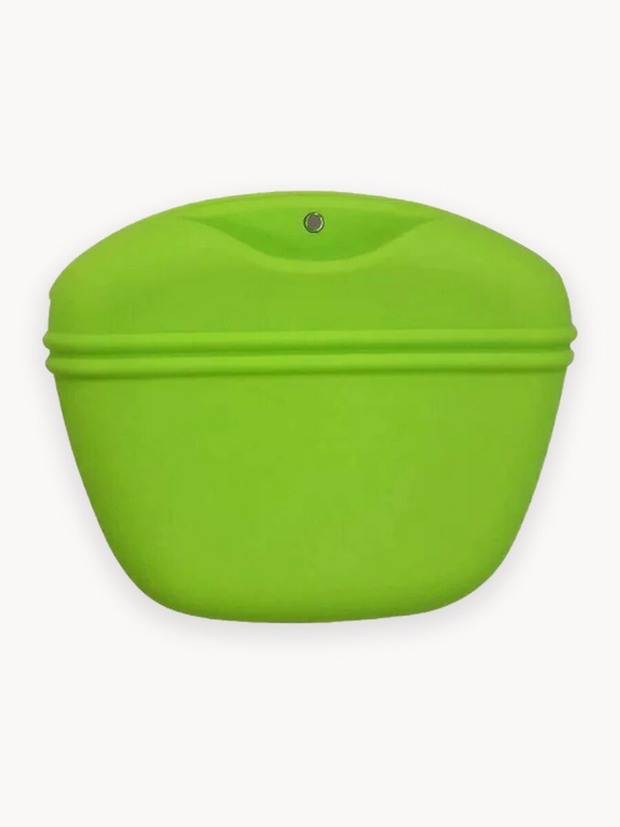 Сумочка для лакомств силиконовая, для сухого корма для дрессировки собак и прогулок ZooWell (зеленый)