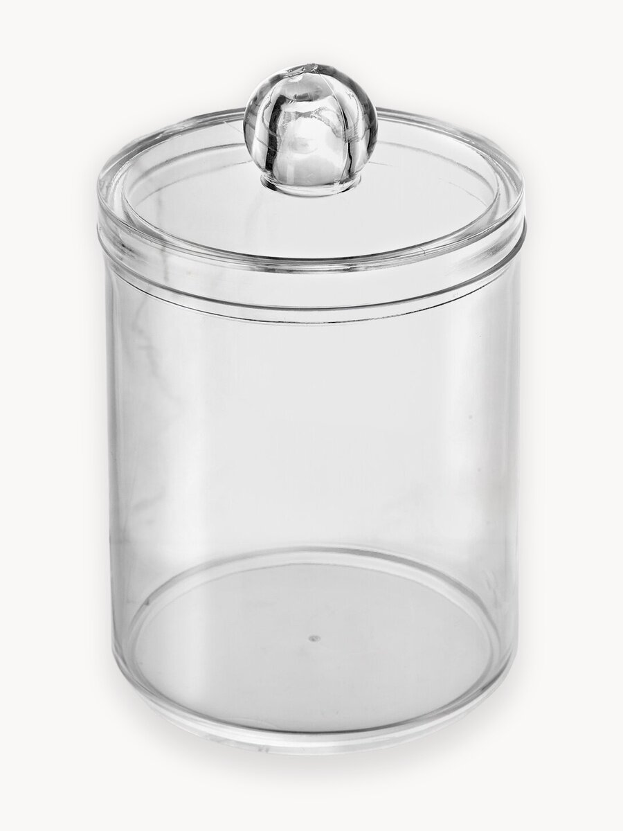 Контейнер для ватных палочек, Картофан, прозрачный пластиковый