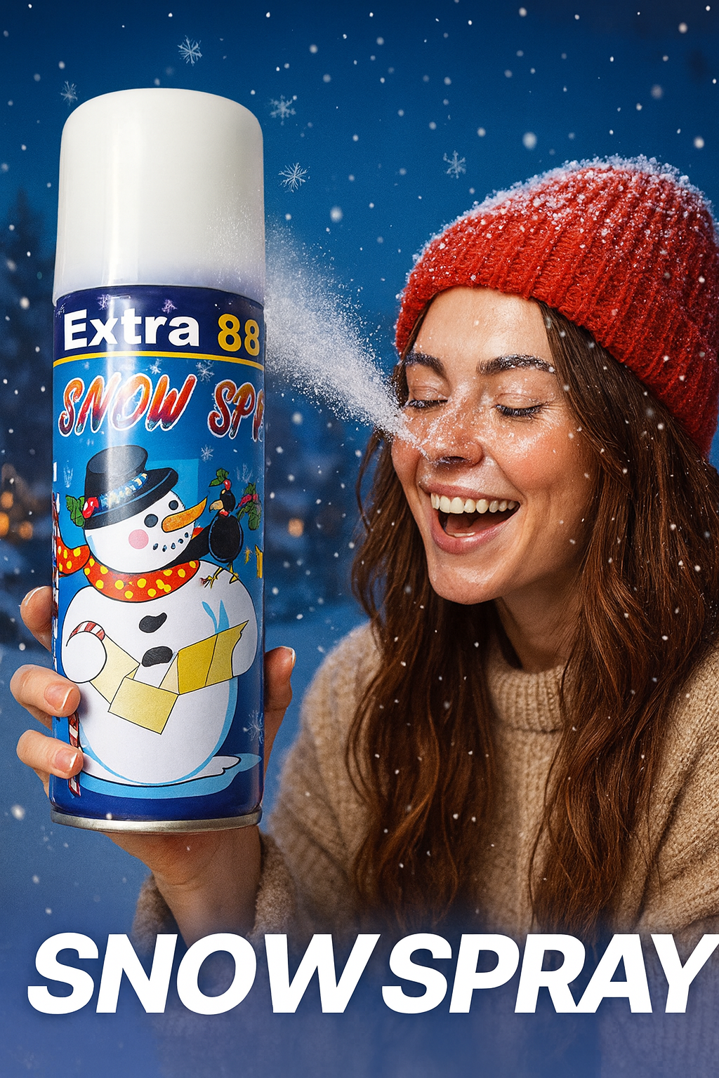 Искусственный снег Экстра 88% Snow Spray, украшение для деревьев и окон, 250 мл