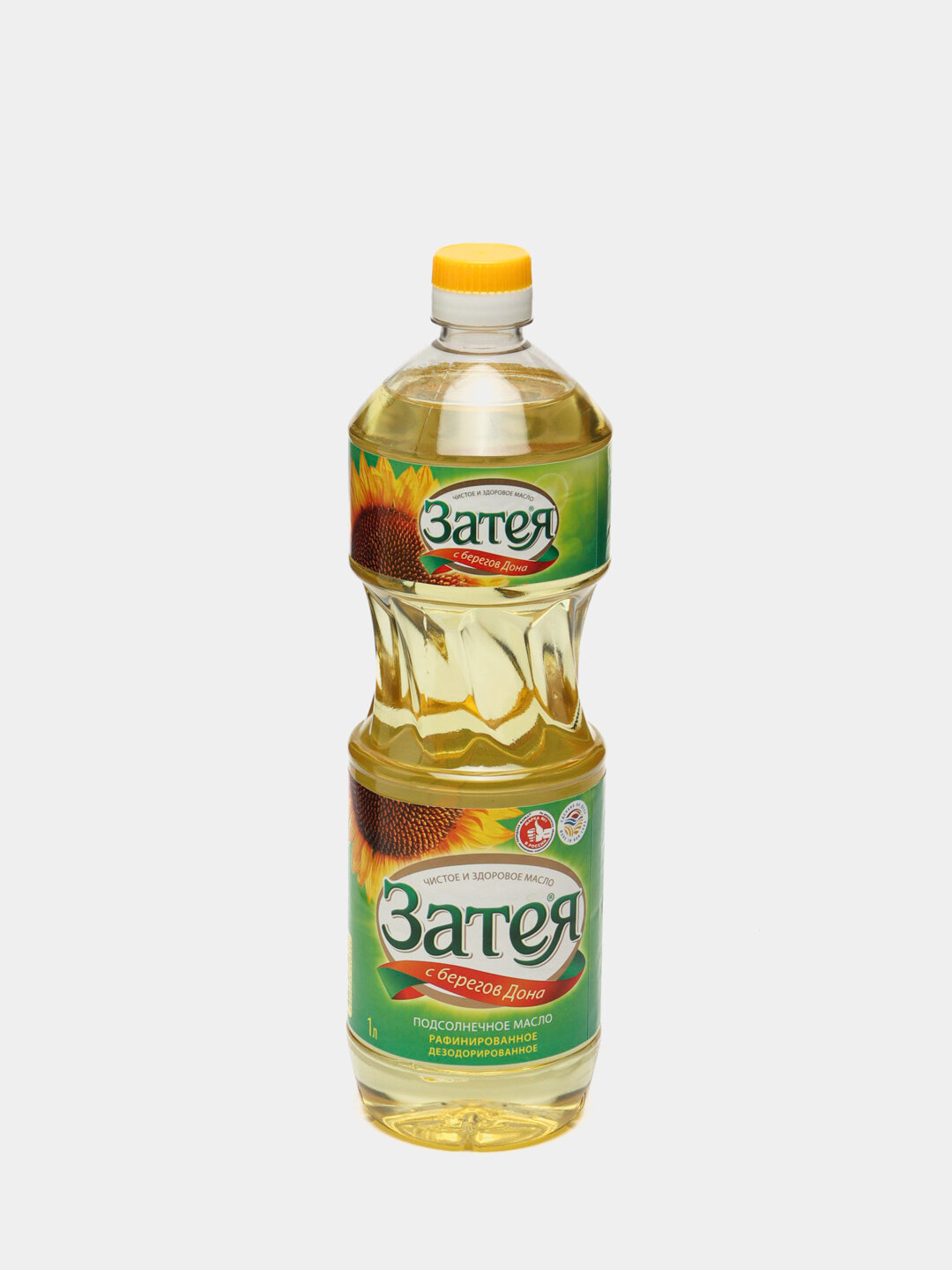 Подсолнечное масло Затея, рафинированное, дезодорированное. 1 литр