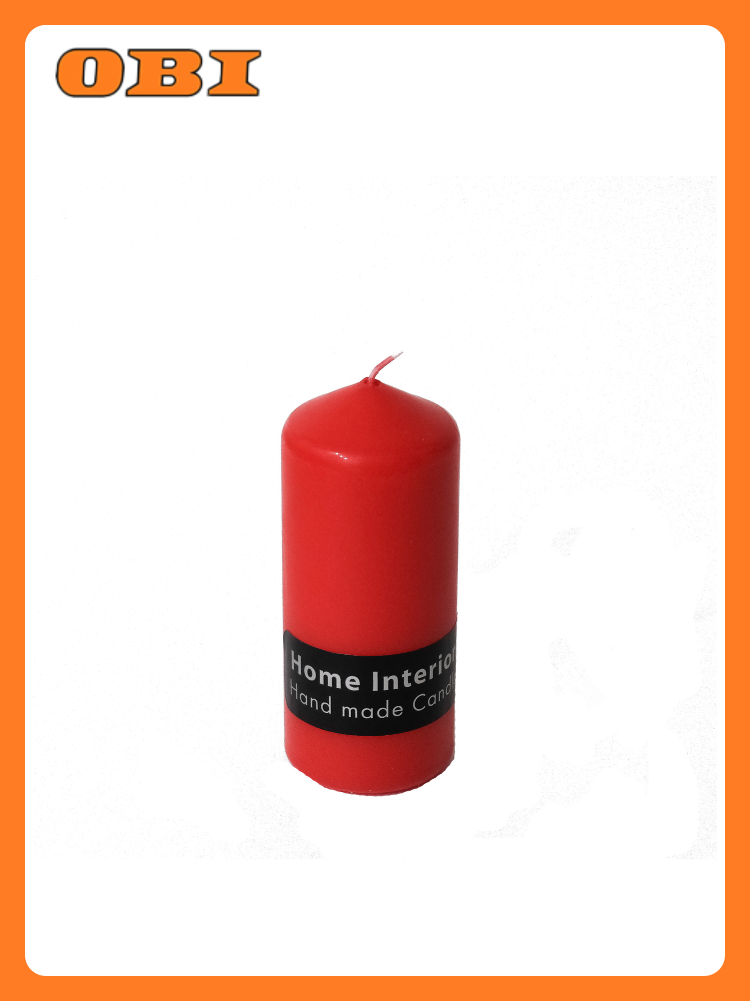 Свеча Home Interiors цилиндрическая парафиновая красная 5x9 см