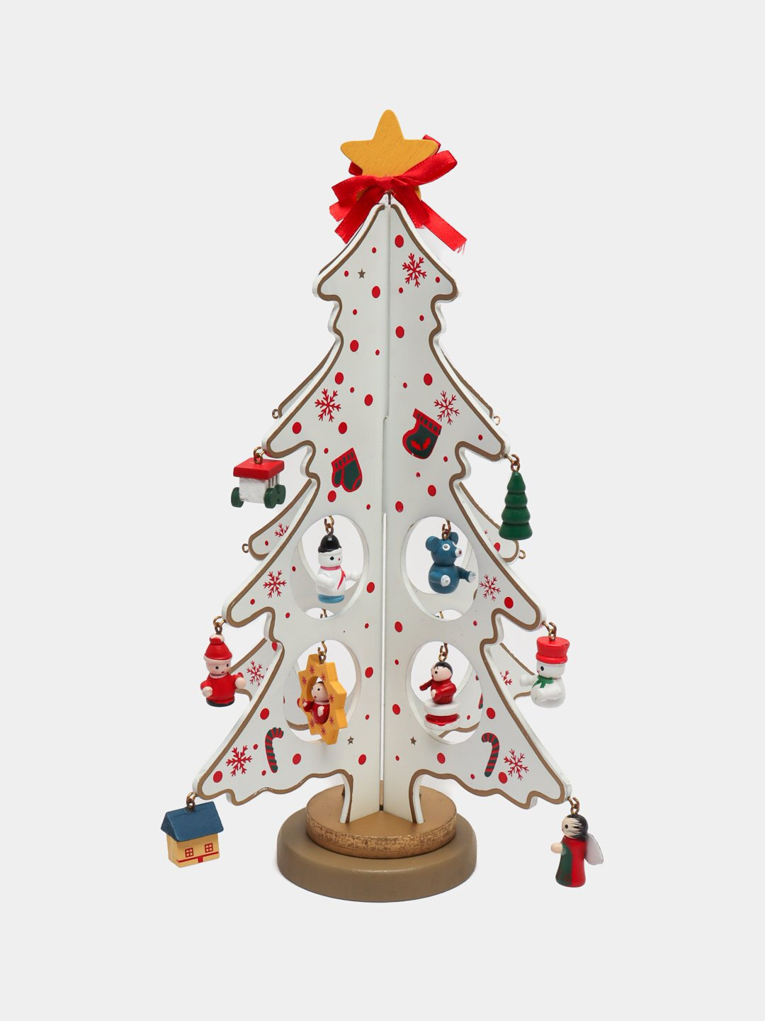 Елочная игрушка Archa "Елка", дерево, диаметр 17 см, крепление-прищепка