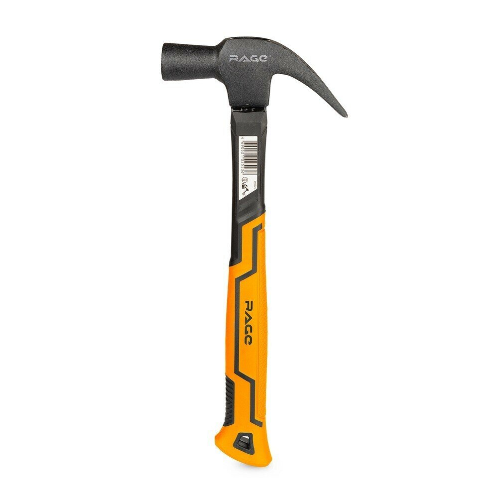 Молоток-гвоздодер Rage by Vira 560 г фибергласовая ручка 900225 — фото 1
