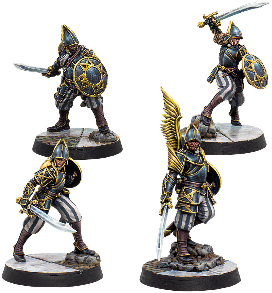 Настольная игра Warcrow: Hegemony - Black Legion Bucklermen — фото 1