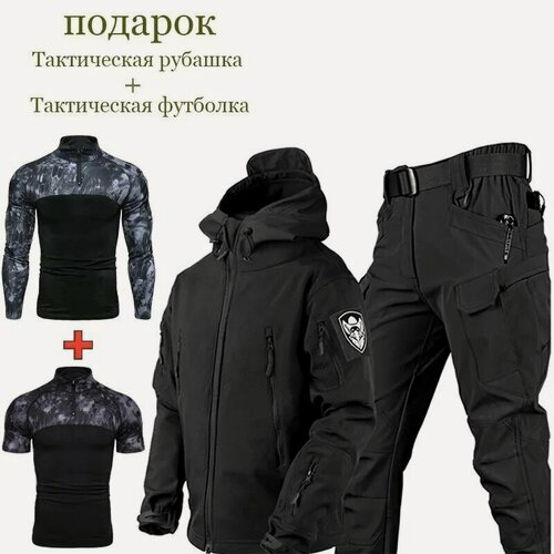 Изображение товара Костюм боевой тактический softshell, Теплый костюм из утолщенной акульей кожи/Весна, осень и зима