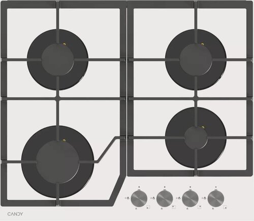 Изображение товара Газовая варочная поверхность Candy CHXG64CNW конфорок - 4 шт, решетки - чугун, закаленное стекло, электроподжиг