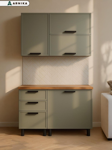 Изображение товара Кухонный гарнитур ARNIKA "Керамика", матовая, 100 см, 3 выдвижных ящика