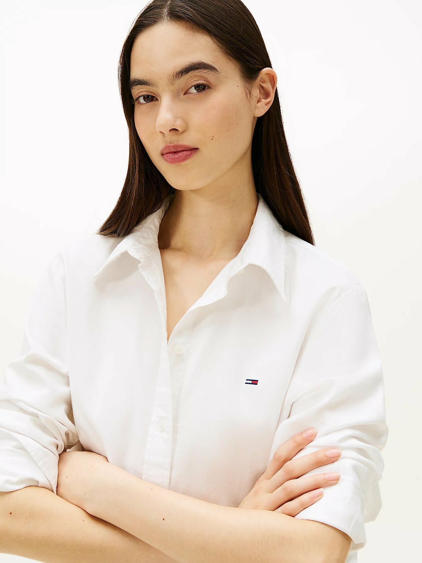 Рубашка Tommy Jeans, размер L, белый — фото 1