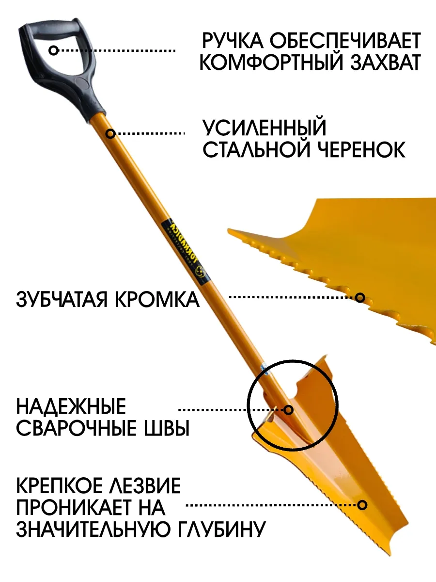 Лопата корчеватель садовая с черенком для удаления сорняков, Торнадика (Tornadica) — фото 1