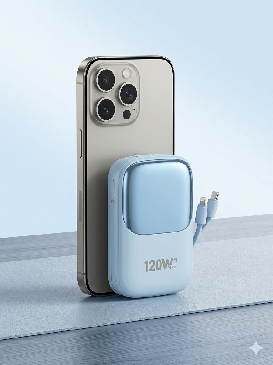 Powerbank Ouger 20,000 mAh — 120W Super Fast Charge: Заряжай на максимальной скорости!