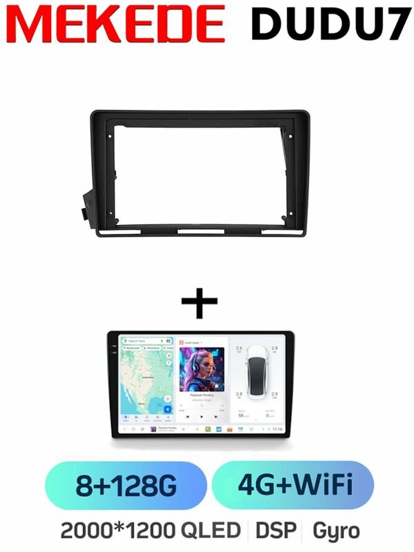 Магнитола 9" Mekede DUDU7 8/128 Gb для SsangYong Actyon C100 2005-2011 carpay Android