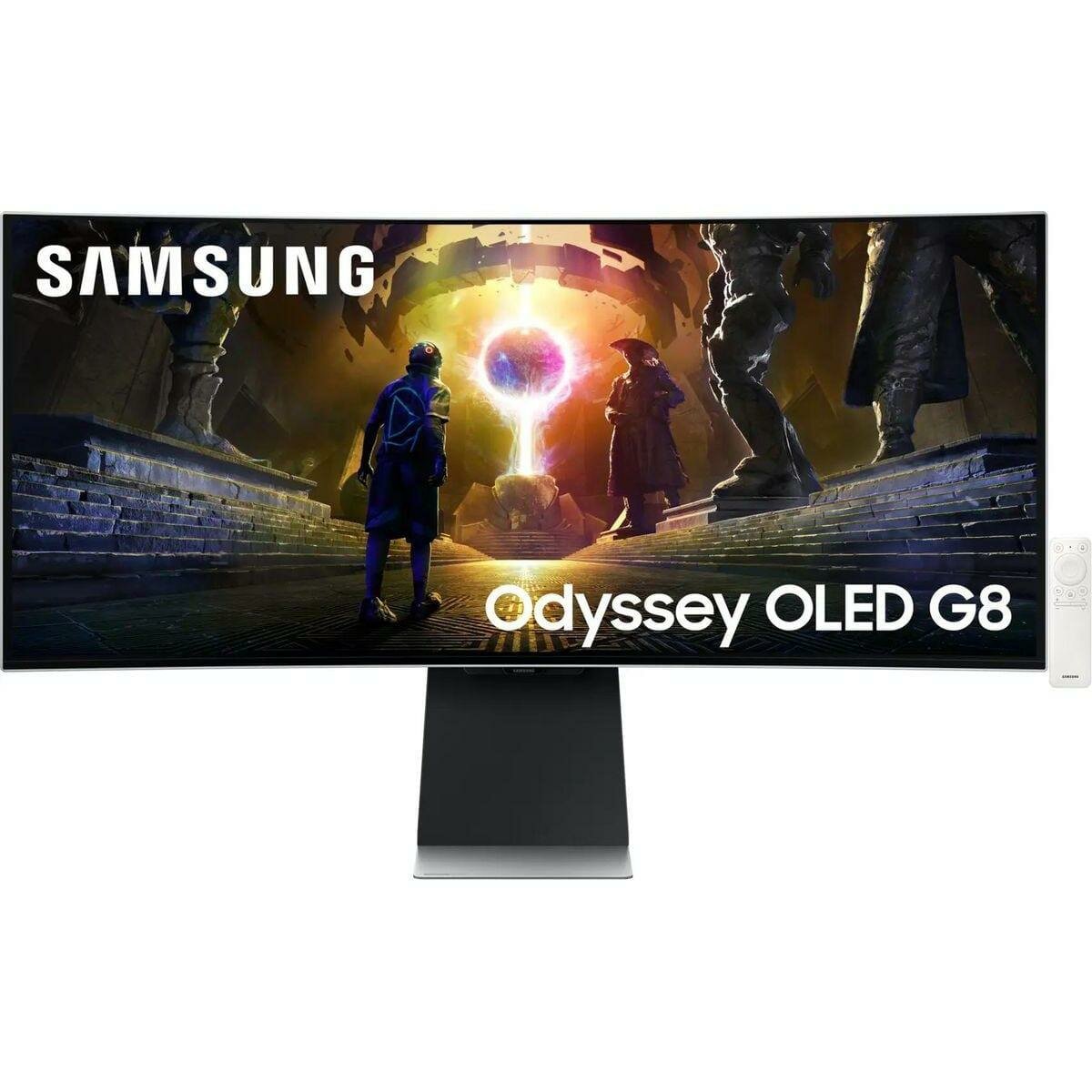 Монитор Samsung 34" Odyssey OLED G8 S34DG852SIXCI серебристый OLED LED 21:9 M/M полуматовая HAS 1000000:1 250cd 178гр/178гр 3440x1440 175Hz G-Sync FreeSync Premium Pro DP Ultra WQHD USB 7.5кг