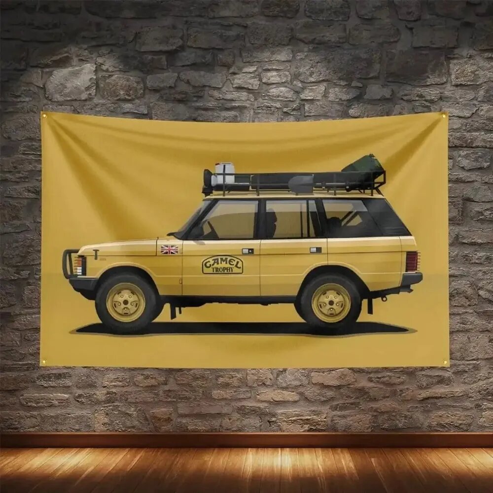 Флаг плакат баннер Land Rover Discovery Camel Trophy