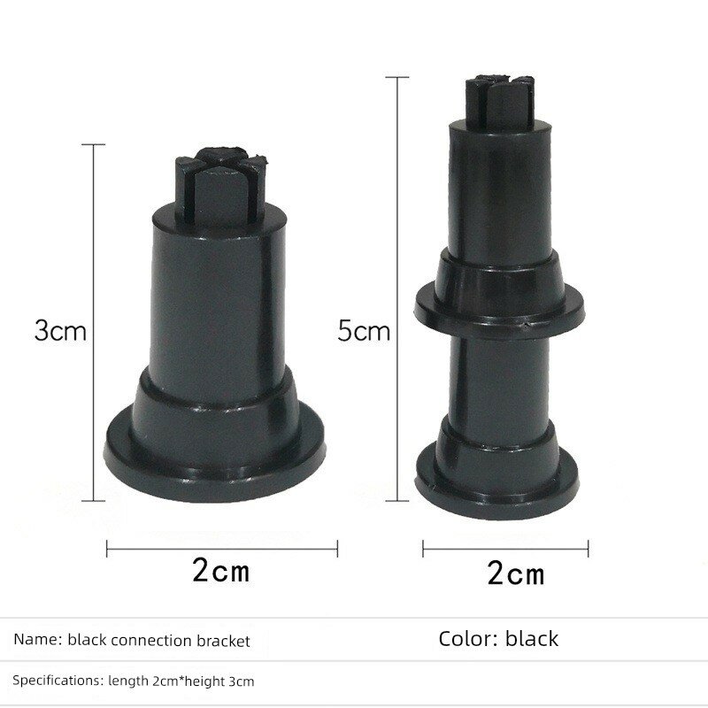 Аквариумные подставки для нижнего фильтра с регулируемой высотой - 6 штук черного цвета для аквариумной системы