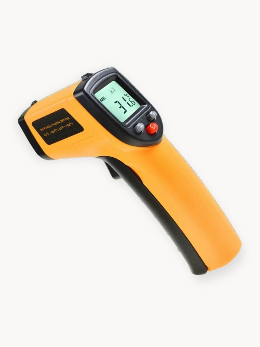 Цифровой инфракрасный термометр, лазерный измеритель температуры, Бесконтактный пирометр с ЖК-дисплеем, 400С