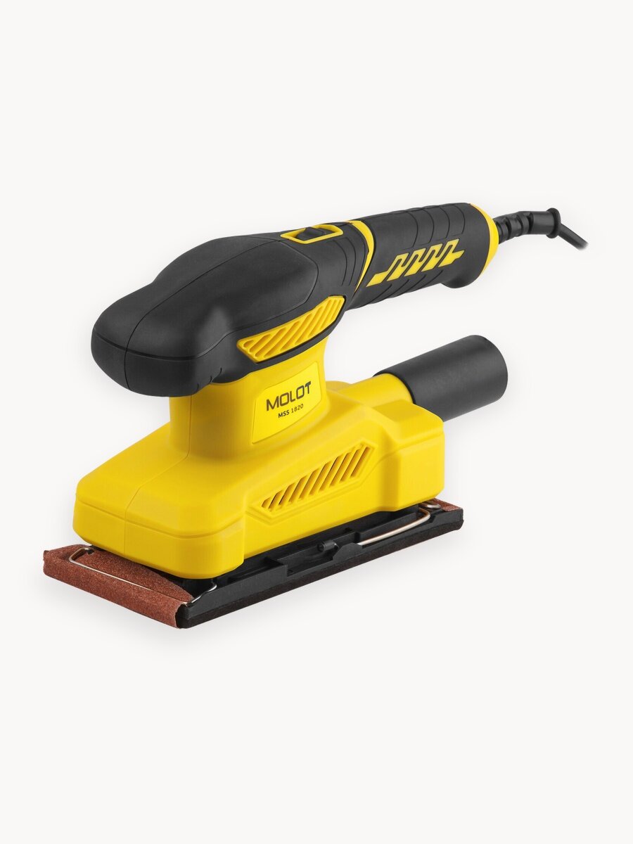 Шлифовальная машинка вибрационная MOLOT MSS 1820, система пылеудаления, 200 Вт