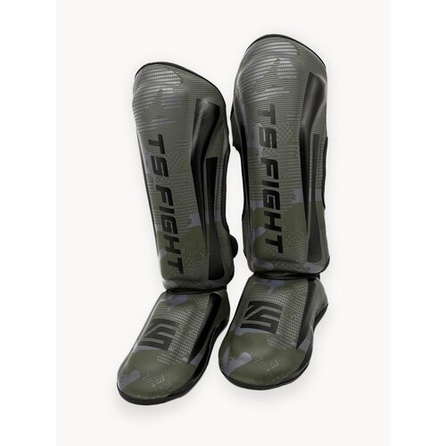 Защита голени для единоборств Tomorrow Star Warrior (S) Green Black / щитки для единоборств