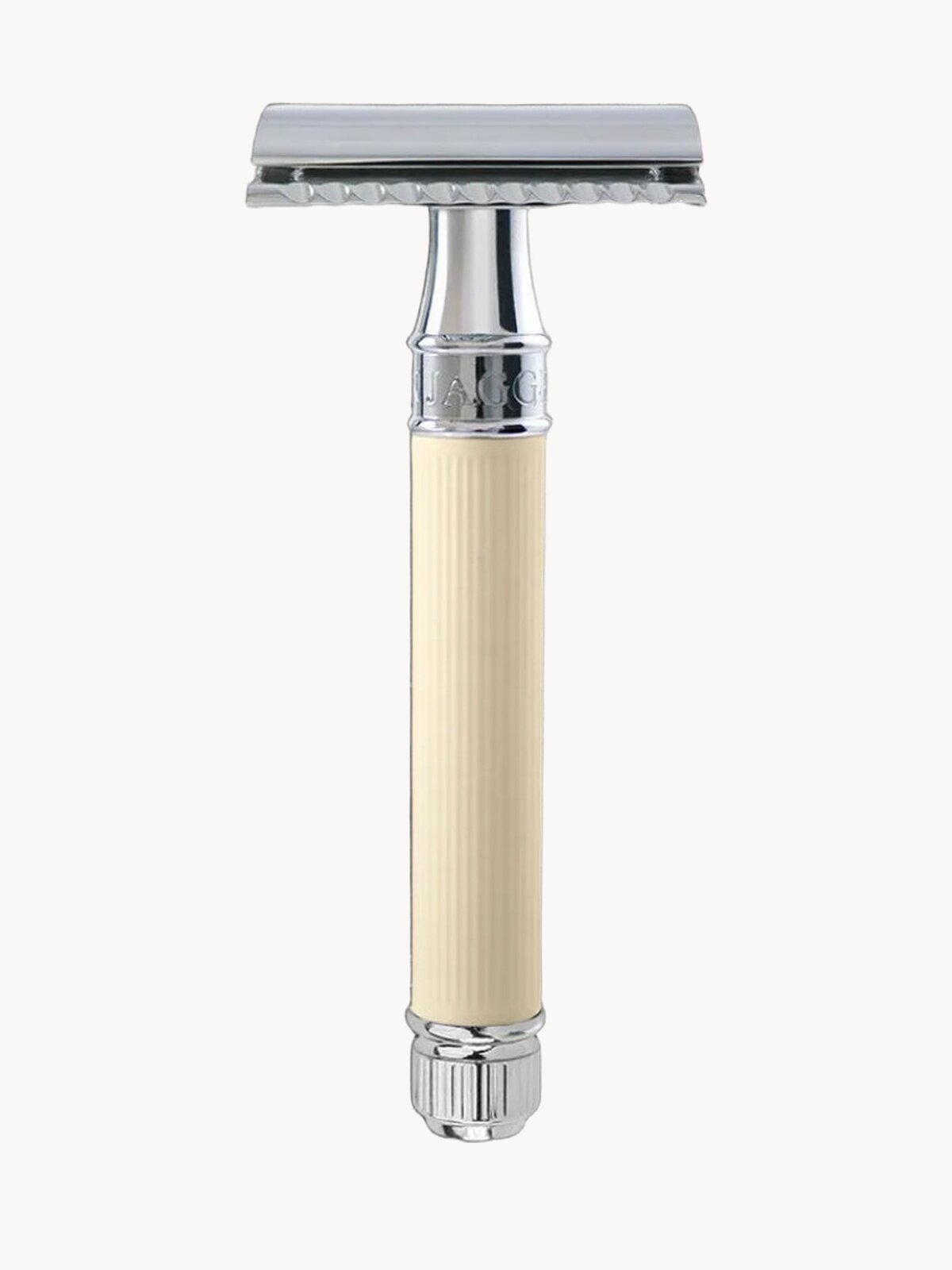 Станок Edwin Jagger DE87RC14BL хром бежевое резиновое покрытие Т-образный