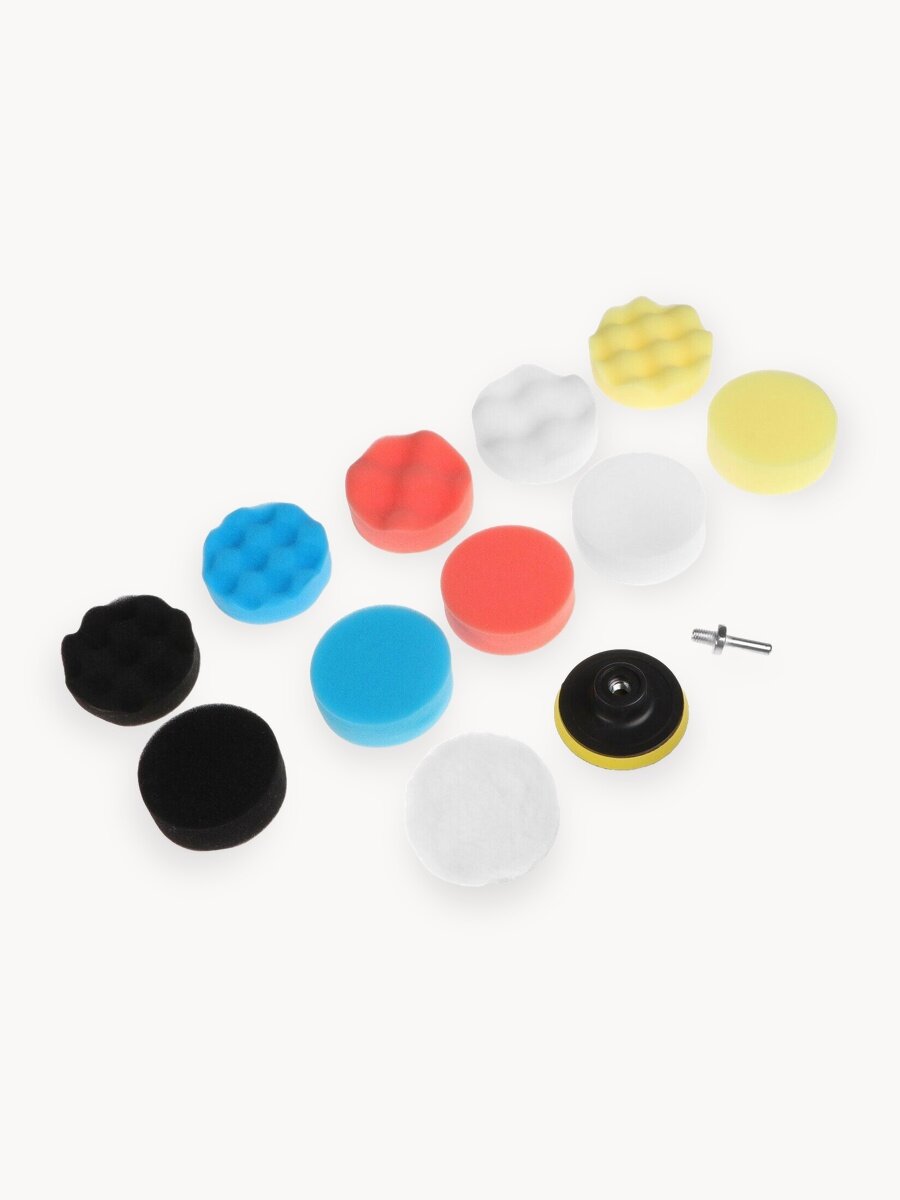 Набор для полировки автомобиля TORSO, дисковый, нейлоновый, диаметр 75мм, 13 шт.