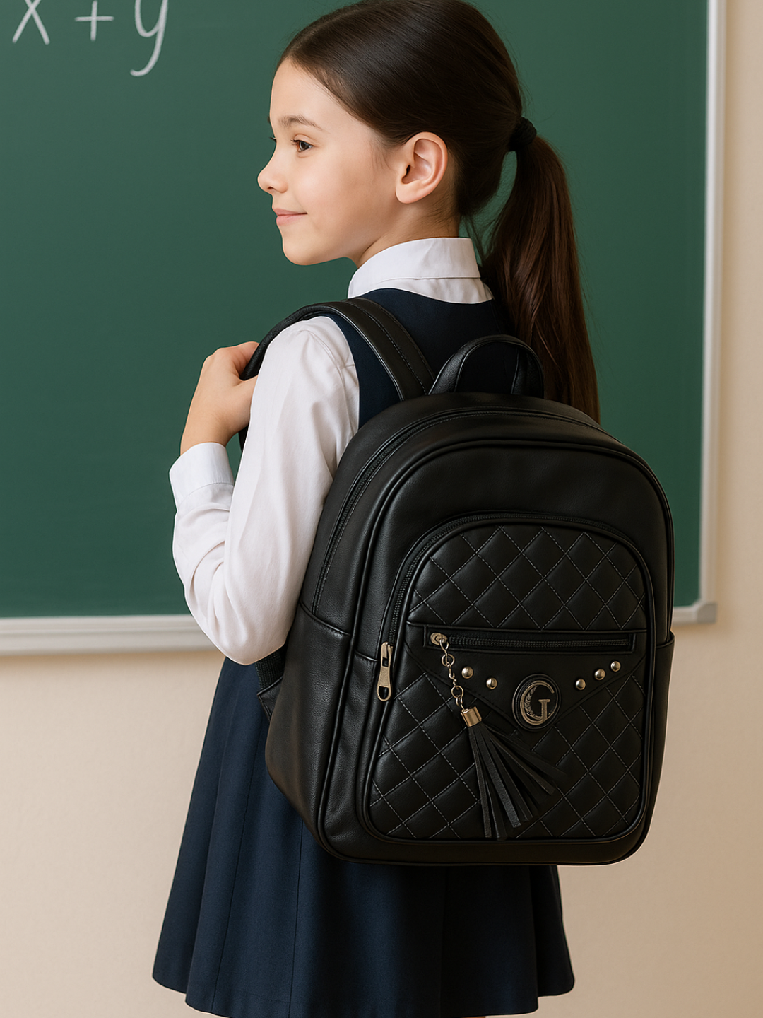 Сумка, для девочек, школьная, вместительная, компактная, из высококачественных материалов