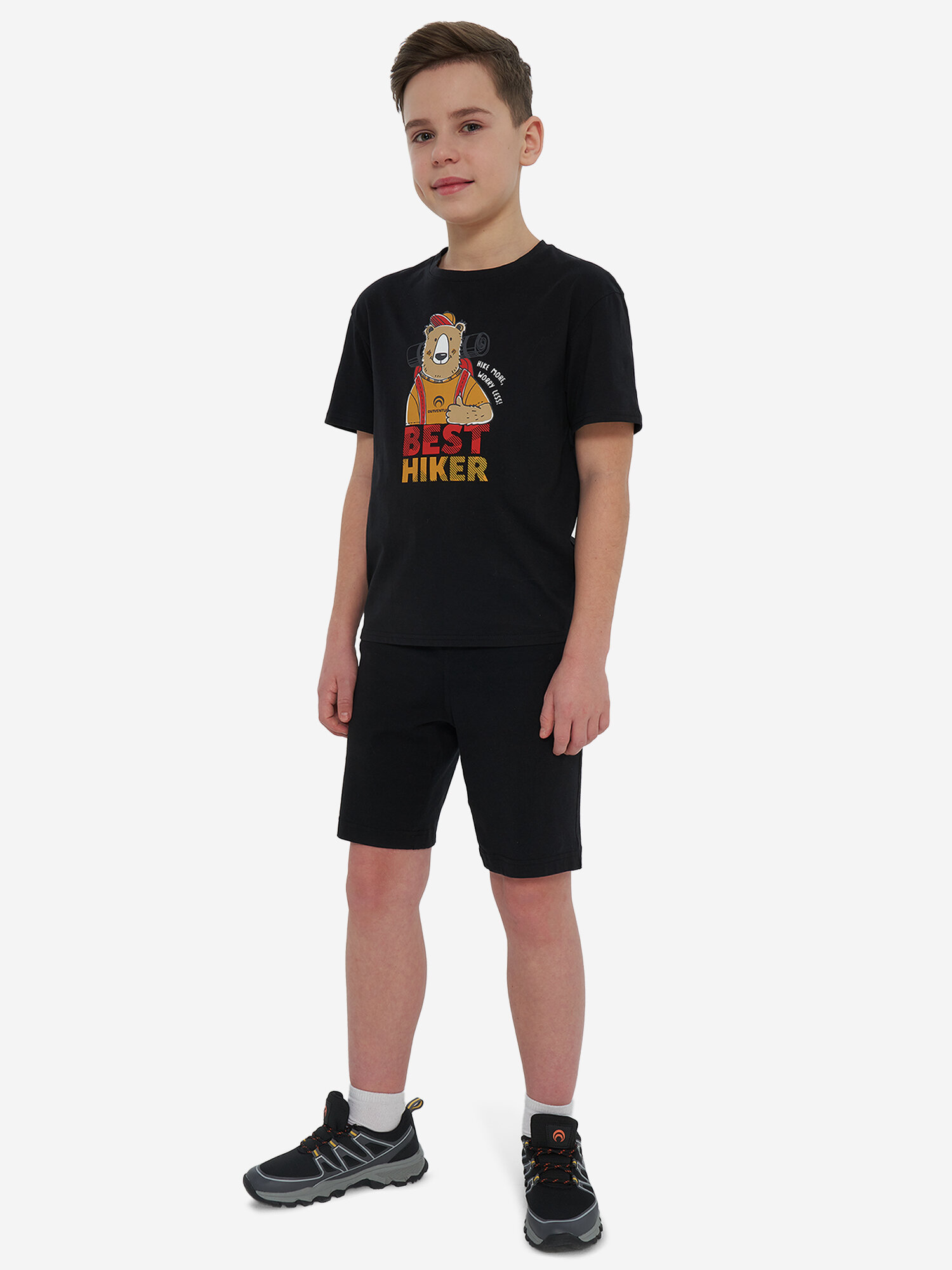 Футболка OUTVENTURE, размер 146-152, черный — фото 1