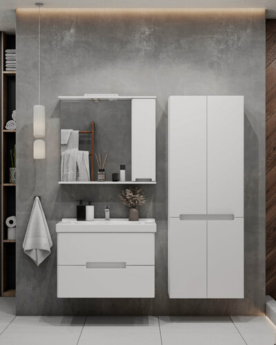 Изображение товара Шкаф-пенал универсальный SanStar Ориана 60 для ванной комнаты, белый