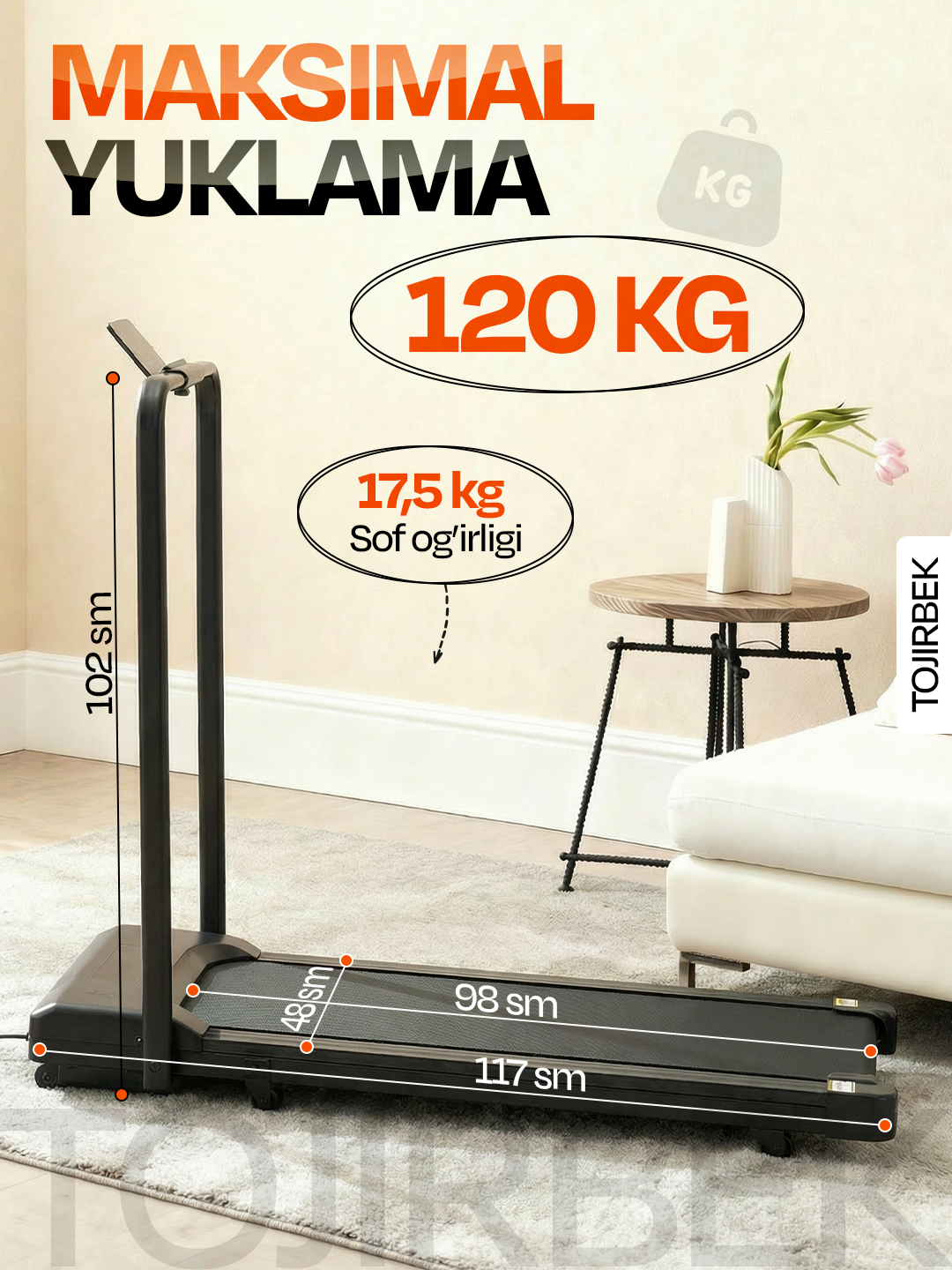 Беговая дорожка, бытовая, электрическая, складная, 1-8 км/ч, предназначенный для похудения, имеет специальное приложение