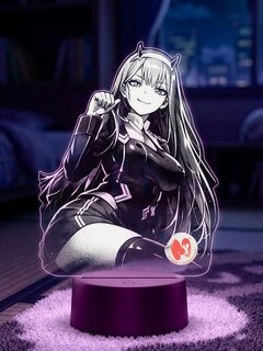 Изображение товара Ночник Аниме Милый во Франксе - Anime Zero Two. Подарок фанату аниме и манги — декор в комнату.