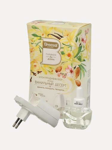 Изображение товара Электрический аромадиффузор Breesal Ванильный десерт 20 мл, автоматический освежитель воздуха для дома и ванной комнаты
