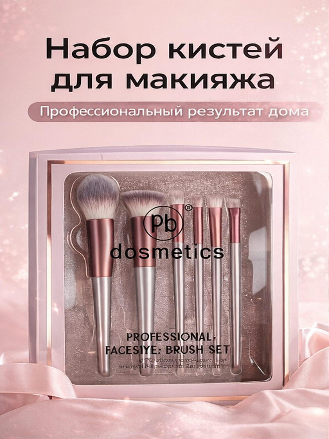 Набор кистей для макияжа, 6 шт 7 кистей