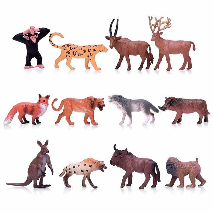 Набор животных Oubaoloon "Африка" в пакете, материал пластик, игровые фигурки для детей 2207-2