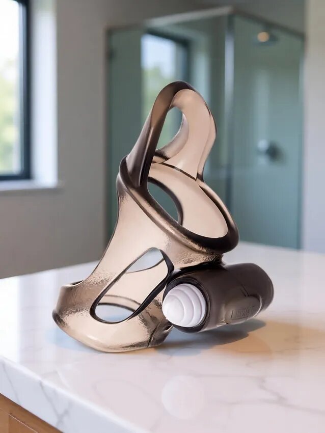 Виброкольцо ToyFa XLover Cock Ring, черное, съемная вибропуля, TPE