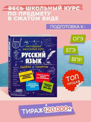 Изображение товара Подготовка к урокам, ОГЭ и ЕГЭ. Русский язык. Наглядный школьный курс